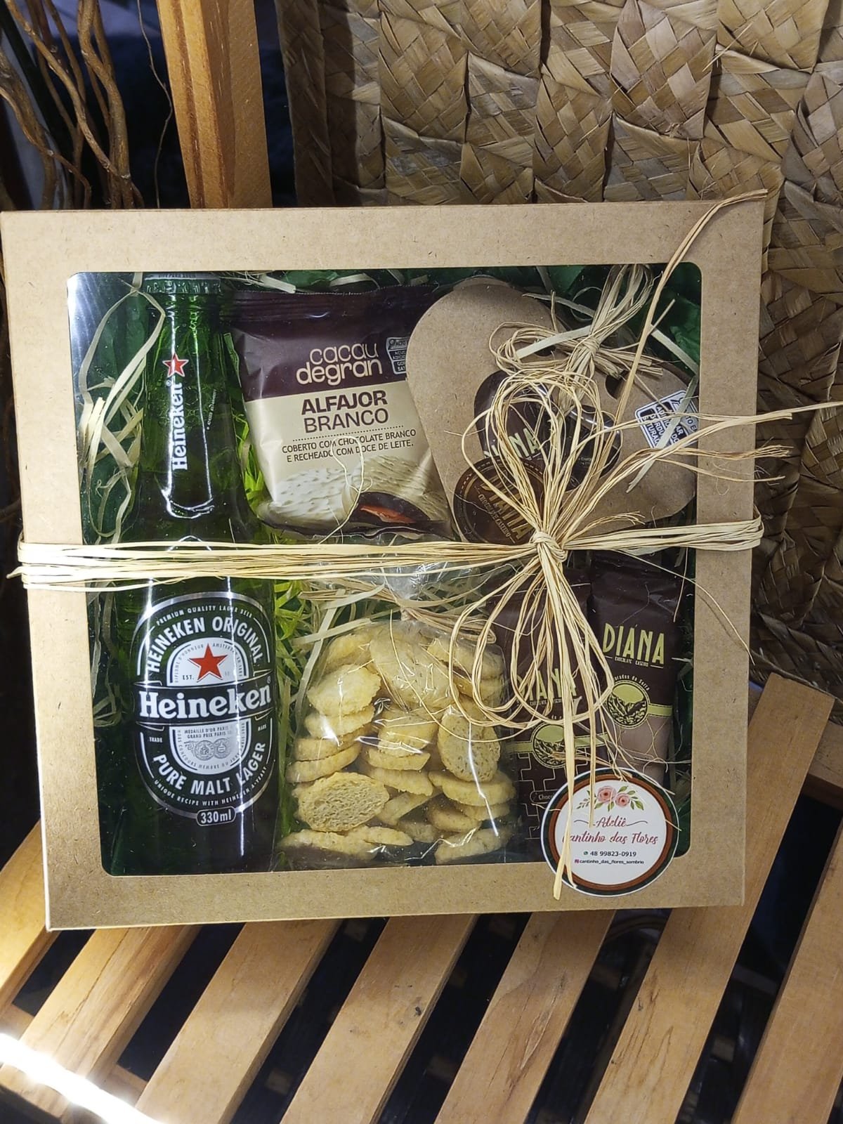 CESTA NA CAIXA HEINEKEN