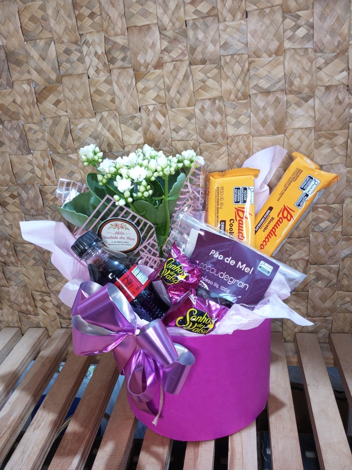 BOX ROSA COM CALANDIVA